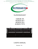 Предварительный просмотр 1 страницы Supermicro SUPERSERVER 4028GR-TR User Manual