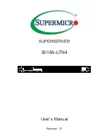 Предварительный просмотр 1 страницы Supermicro SUPERSERVER 5018A-LTN4 User Manual