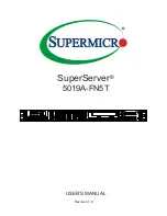 Предварительный просмотр 1 страницы Supermicro SuperServer 5019A-FN5T User Manual