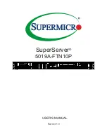 Предварительный просмотр 1 страницы Supermicro SuperServer 5019A-FTN10P User Manual