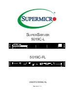 Предварительный просмотр 1 страницы Supermicro SuperServer 5019C-FL User Manual