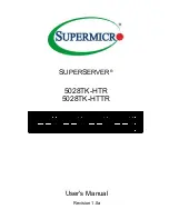 Supermicro SUPERSERVER 5028TK-HTR User Manual preview