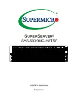 Предварительный просмотр 1 страницы Supermicro SuperServer 5039MC-H8TRF User Manual