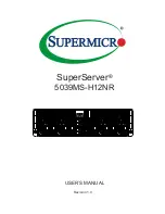 Предварительный просмотр 1 страницы Supermicro SuperServer 5039MS-H12NR User Manual