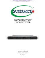 Supermicro SuperServer 510P-WT/WTR User Manual preview