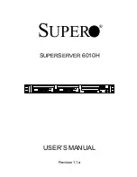 Supermicro SUPERSERVER 6010H User Manual предпросмотр