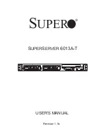 Supermicro SUPERSERVER 6013A-T User Manual предпросмотр