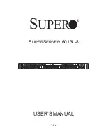 Предварительный просмотр 1 страницы Supermicro SUPERSERVER 6013L-8 User Manual