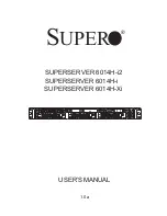 Предварительный просмотр 1 страницы Supermicro SuperServer 6014H-i User Manual