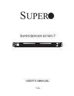 Supermicro SUPERSERVER 6014H-T User Manual preview