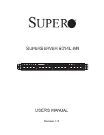 Предварительный просмотр 1 страницы Supermicro SUPERSERVER 6014L-M4 User Manual