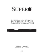 Предварительный просмотр 1 страницы Supermicro SUPERSERVER 6014P-32 User Manual