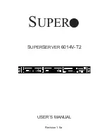 Preview for 1 page of Supermicro SUPERSERVER 6014V-T2 User Manual