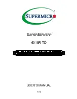 Supermicro SUPERSERVER 6018R-TD User Manual preview