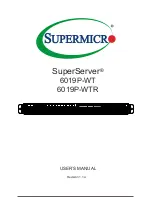 Supermicro SuperServer 6019P-WT User Manual preview