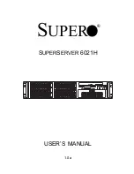 Preview for 1 page of Supermicro SUPERSERVER 6021H User Manual