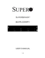 Предварительный просмотр 1 страницы Supermicro SUPERSERVER 6027R-CDNRT+ User Manual