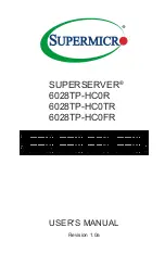 Предварительный просмотр 1 страницы Supermicro SUPERSERVER 6028TP-HC0FR User Manual