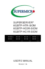 Предварительный просмотр 1 страницы Supermicro SUPERSERVER 6028TP-HC0R-SIOM User Manual