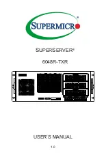 Предварительный просмотр 1 страницы Supermicro SuperServer 6048R-TXR User Manual