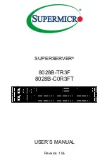 Предварительный просмотр 1 страницы Supermicro SuperServer 8028B-C0R3FT User Manual