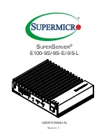 Предварительный просмотр 1 страницы Supermicro SuperServer E100-9S User Manual