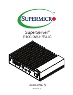 Предварительный просмотр 1 страницы Supermicro SuperServer E100-9W-C User Manual