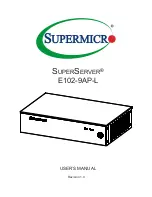 Предварительный просмотр 1 страницы Supermicro SUPERSERVER E102-9AP-L User Manual