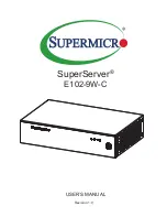 Preview for 1 page of Supermicro SuperServer E102-9W-C User Manual