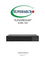 Предварительный просмотр 1 страницы Supermicro SuperServer E300-12C User Manual