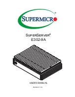 Supermicro SuperServer E302-9A User Manual preview