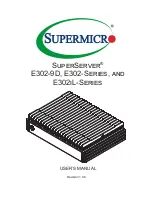 Supermicro SuperServer E302 Series User Manual предпросмотр