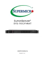 Preview for 1 page of Supermicro SuperServer SYS-110C-FHN4T User Manual