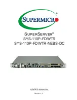 Supermicro SuperServer SYS-110P-FDWTR User Manual preview