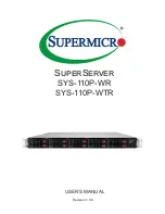 Предварительный просмотр 1 страницы Supermicro SuperServer SYS-110P-WR User Manual