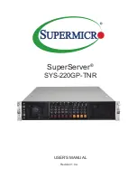 Supermicro SuperServer SYS-220GP-TNR User Manual предпросмотр