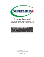 Preview for 1 page of Supermicro SuperServer SYS-E100-12T-C User Manual