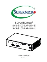 Preview for 1 page of Supermicro SuperServer SYS-E102-9AP-LN4-C User Manual