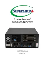 Предварительный просмотр 1 страницы Supermicro SuperServer SYS-E403-12P-FN2T User Manual