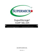 Preview for 1 page of Supermicro SuperStorage 1029P-NEL32R User Manual