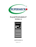 Preview for 1 page of Supermicro SuperWorkstation 5039A-IL User Manual