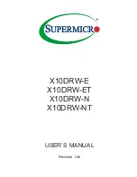 Supermicro X10DRW-E User Manual предпросмотр