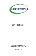 Preview for 1 page of Supermicro X10DSC+ User Manual