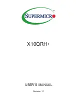 Предварительный просмотр 1 страницы Supermicro X10QRH+ User Manual