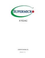 Supermicro X11DAC User Manual preview