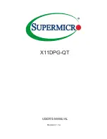 Предварительный просмотр 1 страницы Supermicro X11DPG-QT User Manual