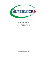 Supermicro X11DPU-X User Manual предпросмотр