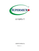 Preview for 1 page of Supermicro X11DPX-T User Manual