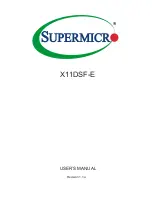 Предварительный просмотр 1 страницы Supermicro X11DSF-E User Manual