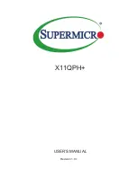 Предварительный просмотр 1 страницы Supermicro X11QPH+ User Manual